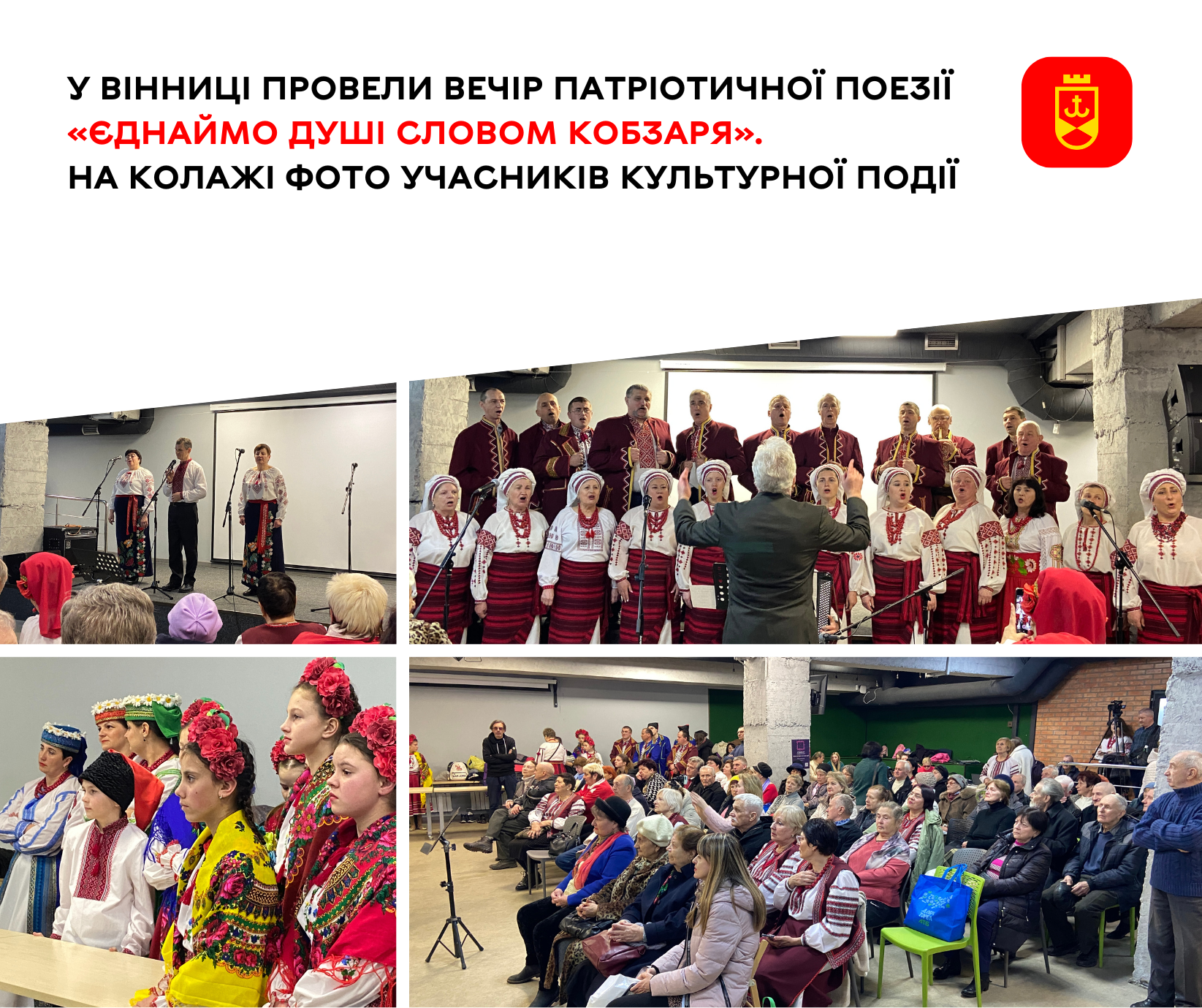 У Вінниці провели вечір патріотичної поезії «Єднаймо душі словом Кобзаря»